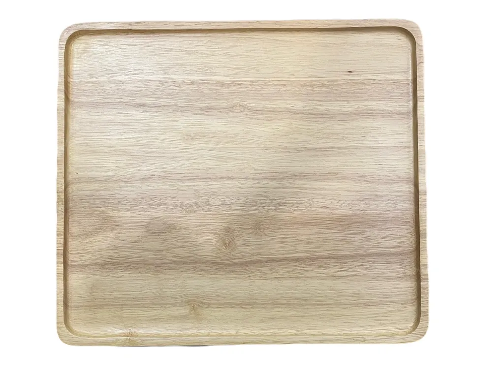 14x16 ถาดไม้เหลี่ยม สีขาว