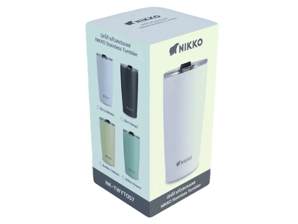 #YT057 แก้วน้ำสแตนเลส นิกโก้ 0.57 ลิตร (คละสี)
