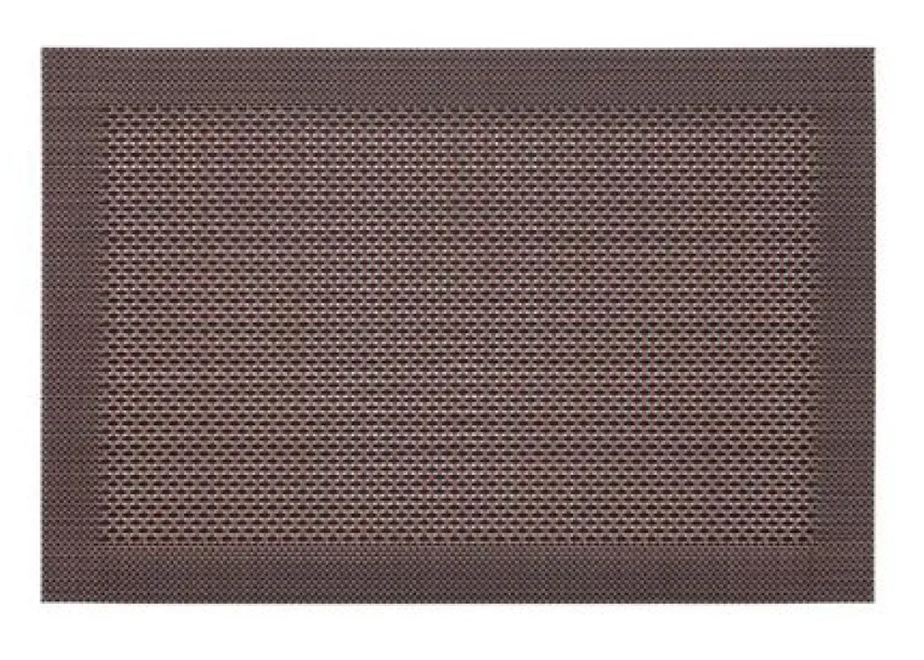 PM000434-1 เสื่อรองจาน 4x4 มีกรอบ น้ำตาลเข้ม