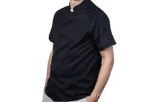 (B) CLH0113 ชุดเชฟแขนสั้น สีดำ ซ่อนรังดุม 2XL