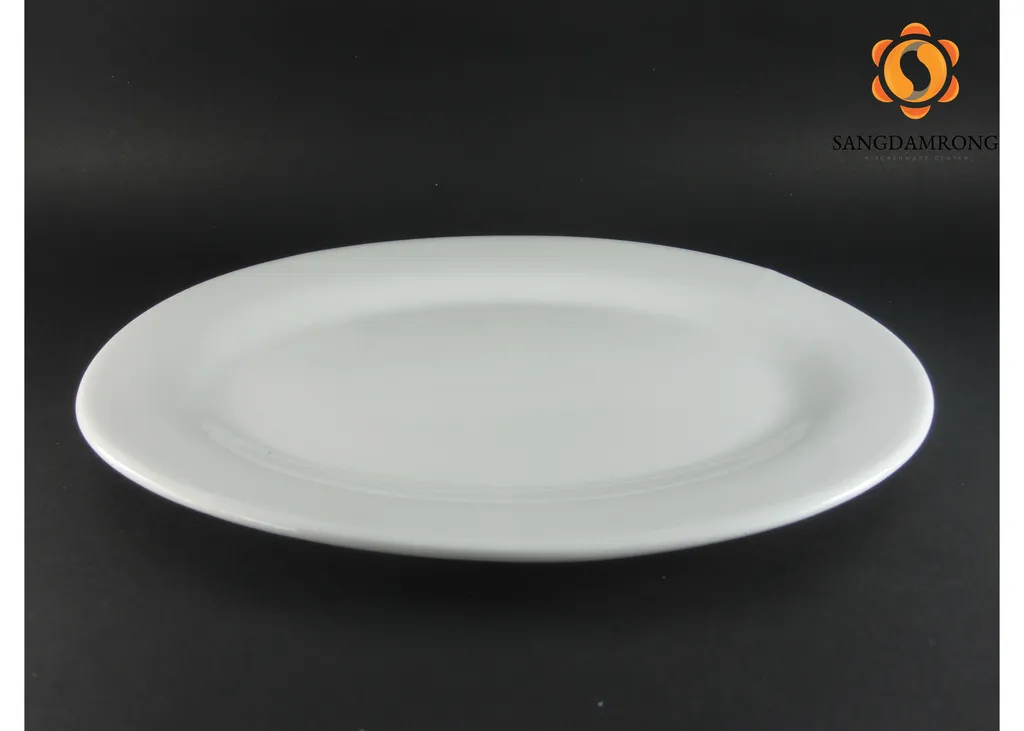 จานเปลรูปไข่10"พอร์ซเลน(1x50)