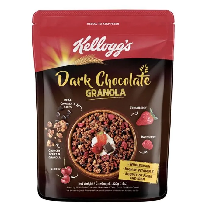 เคลล็อกส์ ดาร์ก ช็อกโกแลต กราโนลา 220 ก.