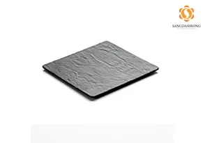 F171412 จานโชว์เหลี่ยม 12 ดำ 31cm.