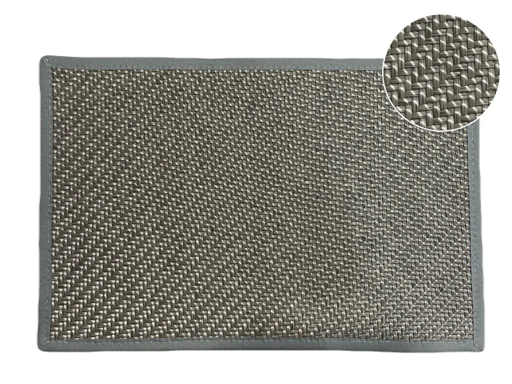 PMBT003 เสื่อรองจานกกเทียม เทา (30*45ซม.)