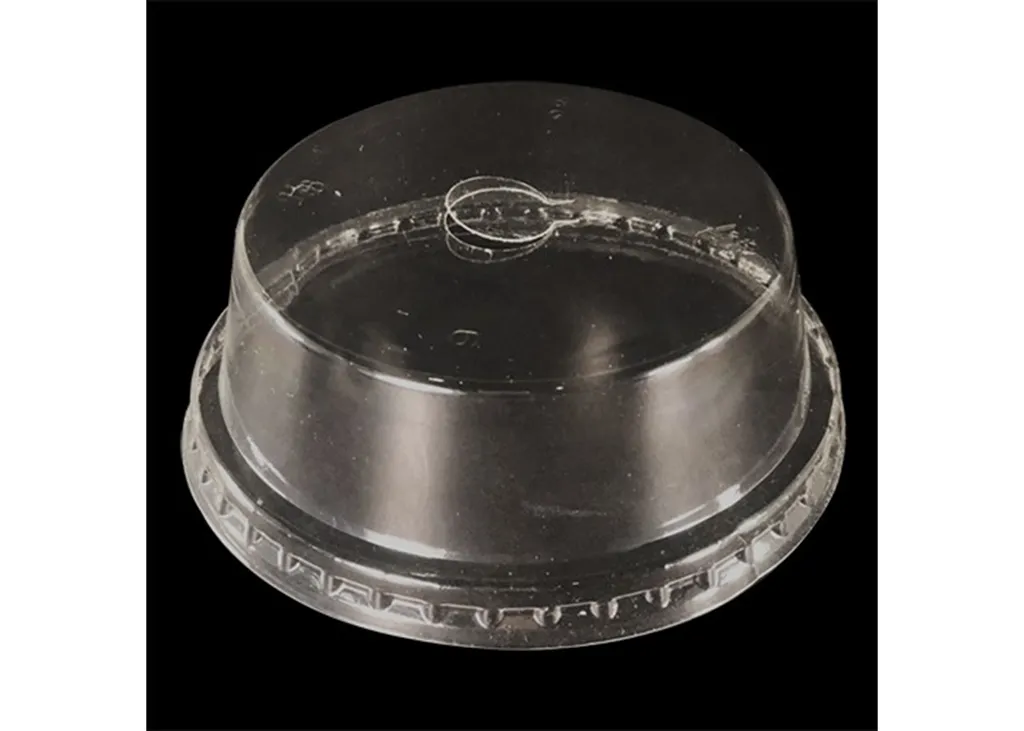 ฝาโดมฮาล์ฟสีใส 9.5 ซม.(12/16/22 oz) 1*50*20 ใต้หวันเจาะรูกลม