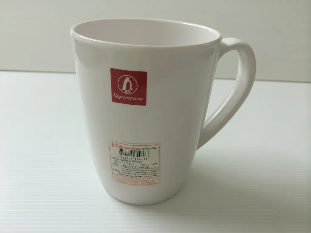 C352-3 ถ้วยน้ำมีหู 3" ครีมขาว (1X6)