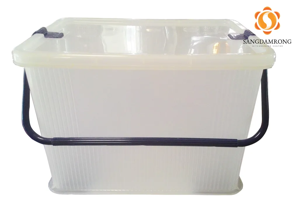 กล่องคอนเทนเนอร์สีขาวใส 3040 ใหญ่ 43x31x29cm.(ลัง 4 ใบ)