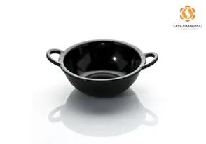 F177877 ชามกระทะ 7.7 ดำ 19.7x15.3cm.