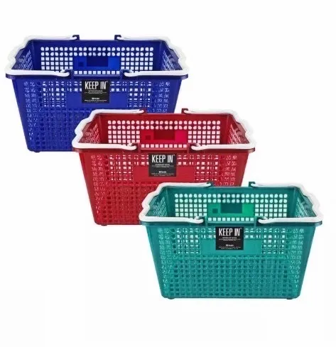 RW8077 ตะกร้าช้อปปิ้ง (แดง/น้ำเงิน/เขียว) (33x45x25cm.)