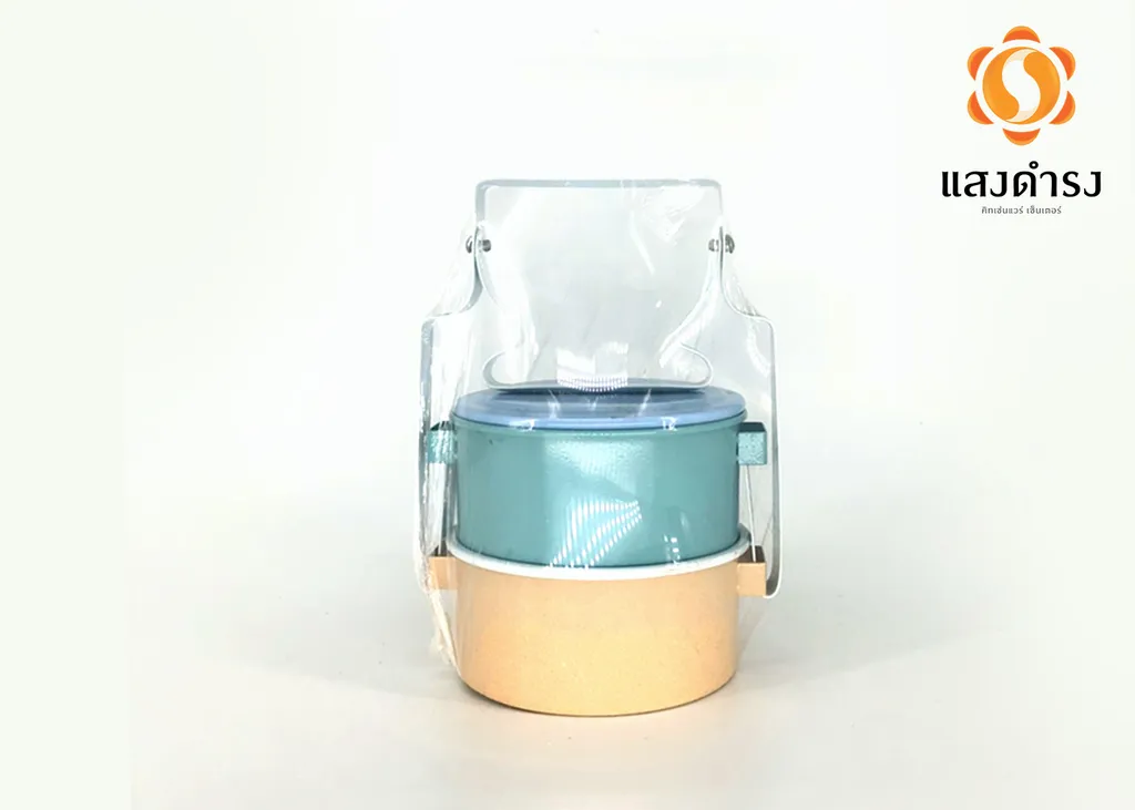 11/2 ปิ่นโตเคลือบแฟนซีมีจานรอง (ลังละ 10 เถา)