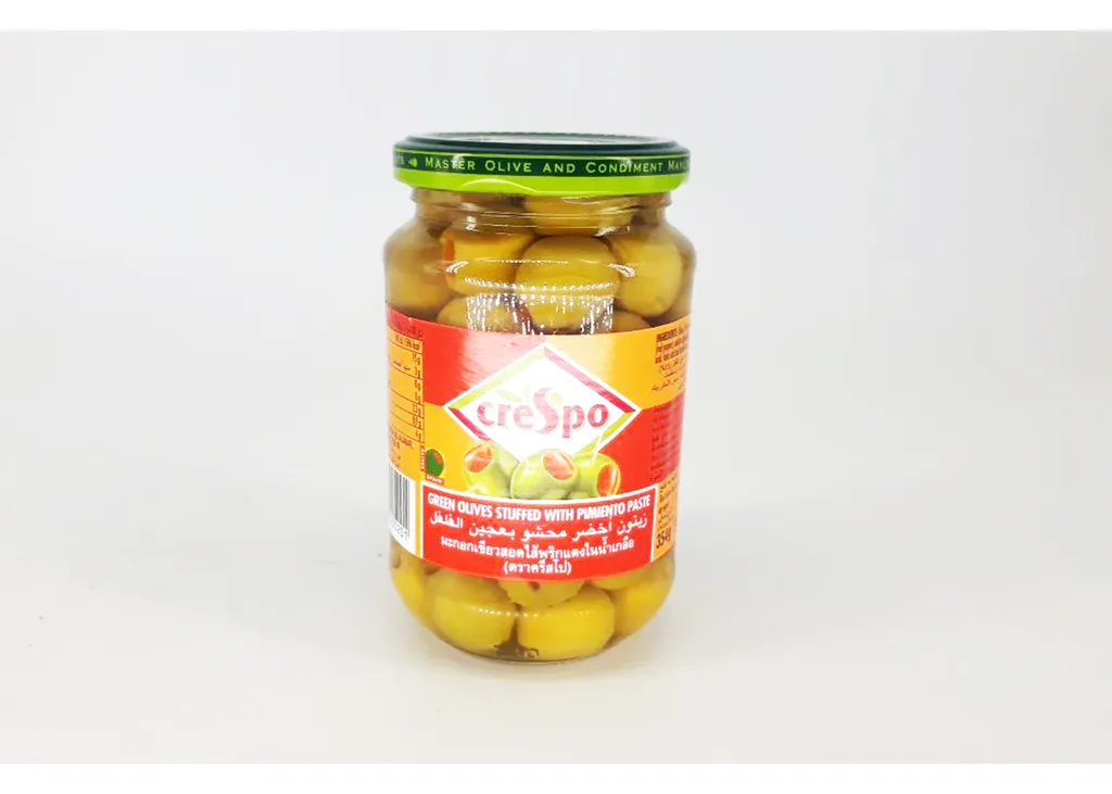 มะกอกเขียวสอดไส้พริกแดง 200:354g. 1*12 #005201