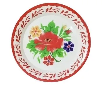 ถาดกลมเมลามีน ลายดอก 40 ซม. (S3617)