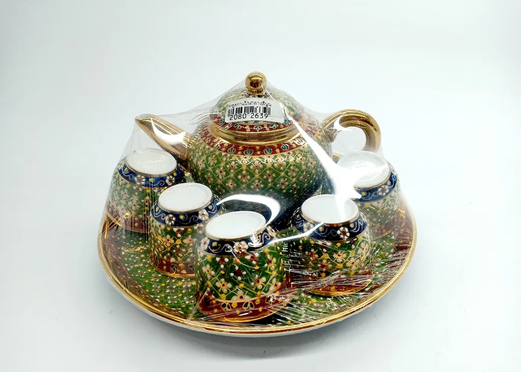 เซ็ทชุดกาแป้นกลางสีนูน