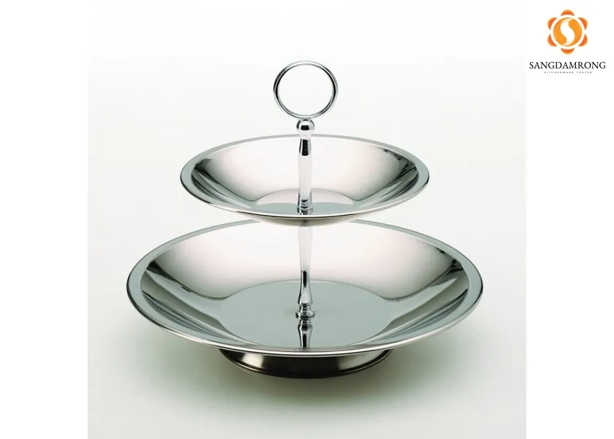 #DT-3 ชั้นวางสเตนเลส 2 ชั้น+ห่วง