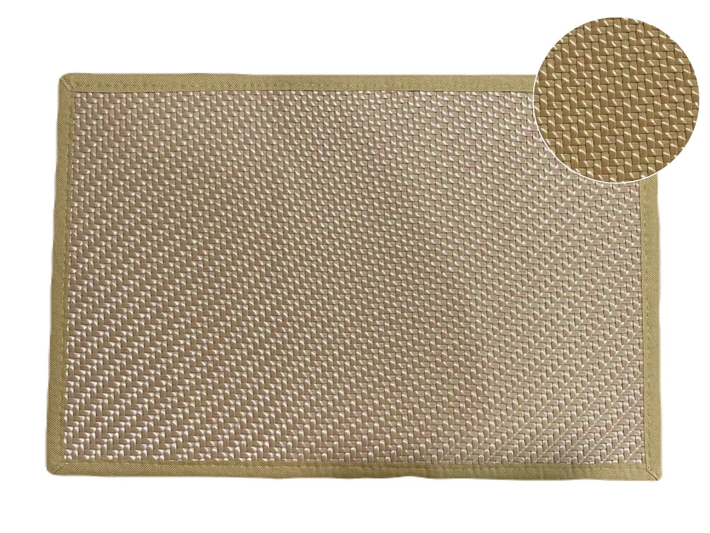 PMBT004 เสื่อรองจานกกเทียม น้ำตาลอ่อน (30*45ซม.)