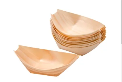 จานเรือเปลือกสน 3" (1*50)