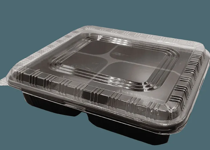 TB 800-4 กล่องไมโครเวฟ 4 ช่องดำฝาใส (1*25*10)