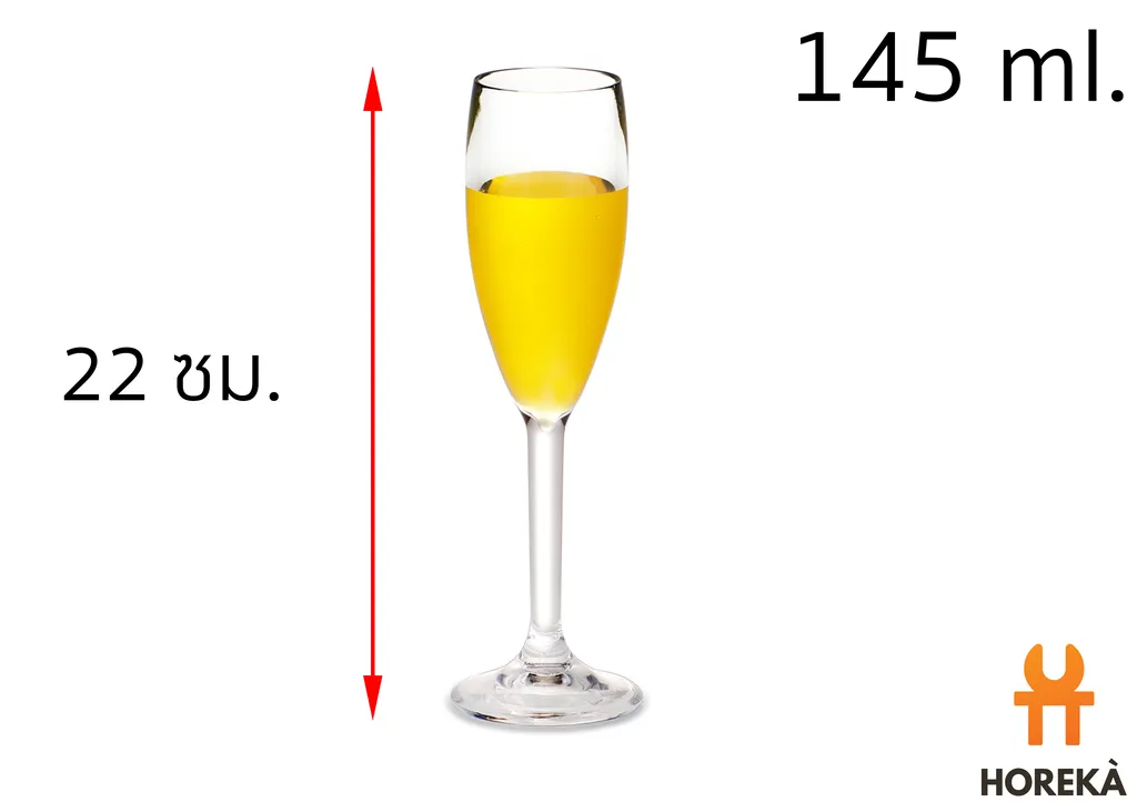 แก้วแชมเปญอะครีลิค #8858 145ml. (D6.8*H22cm.) (1*96)