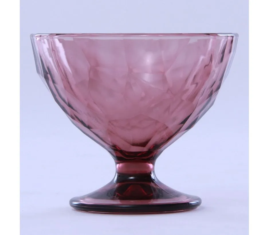 ไดมอนด์แก้วไอศกรีมมีขา220ซีซี ม่วง (1X12)