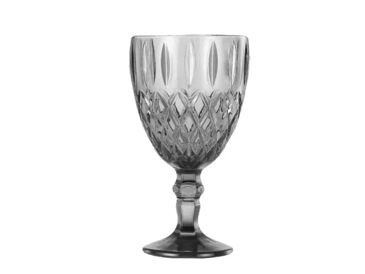 (D) RJS014GO12GR Ripple Goblet Smokey Grey 340ml.