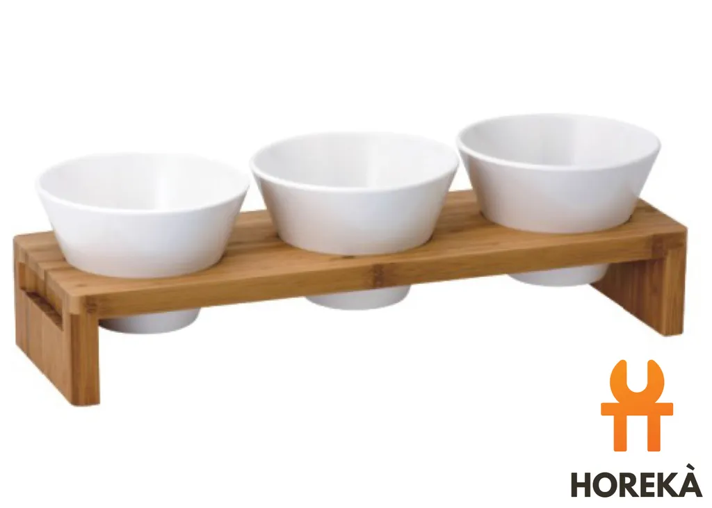 ชุดถ้วยเมลามีน+ถาดไม้ เล็ก (#MD050-1 + #D293) (1*16)