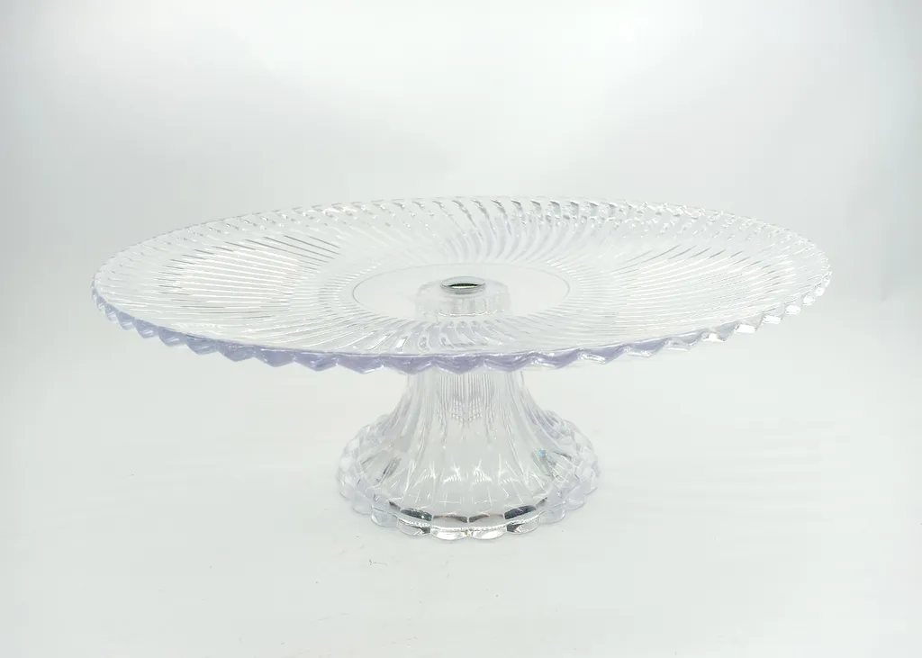 พานใส่อาหารอคิลิค 30 ซม.(จาน+ขา)#9283/#8225