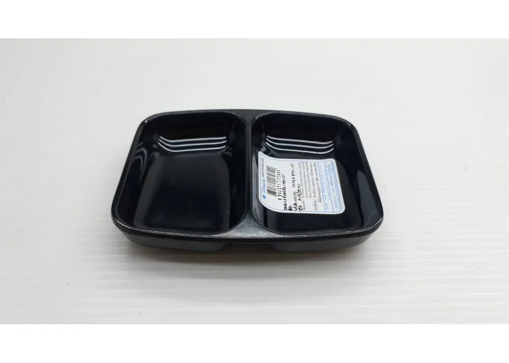 D948-3.5 ถ้วยน้ำจิ้มเหลี่ยม 3.5" ดำ (1x72)