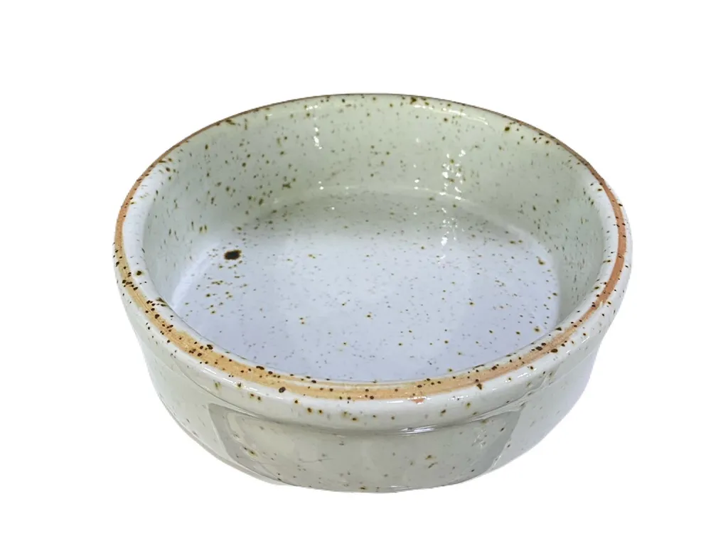 ชามปิ่นโต 6.5 สีขาวศิลาดลจุดสนิม