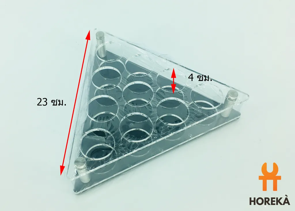 ถาดเสิร์ฟเหล้าอคิริกสามเหลี่ยมดำ 10 ช่อง #FJ-1765
