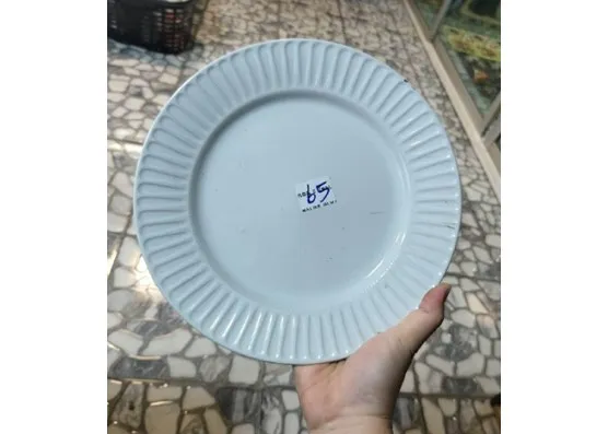 จาน 10 นิ้ว ขอบลายเส้น