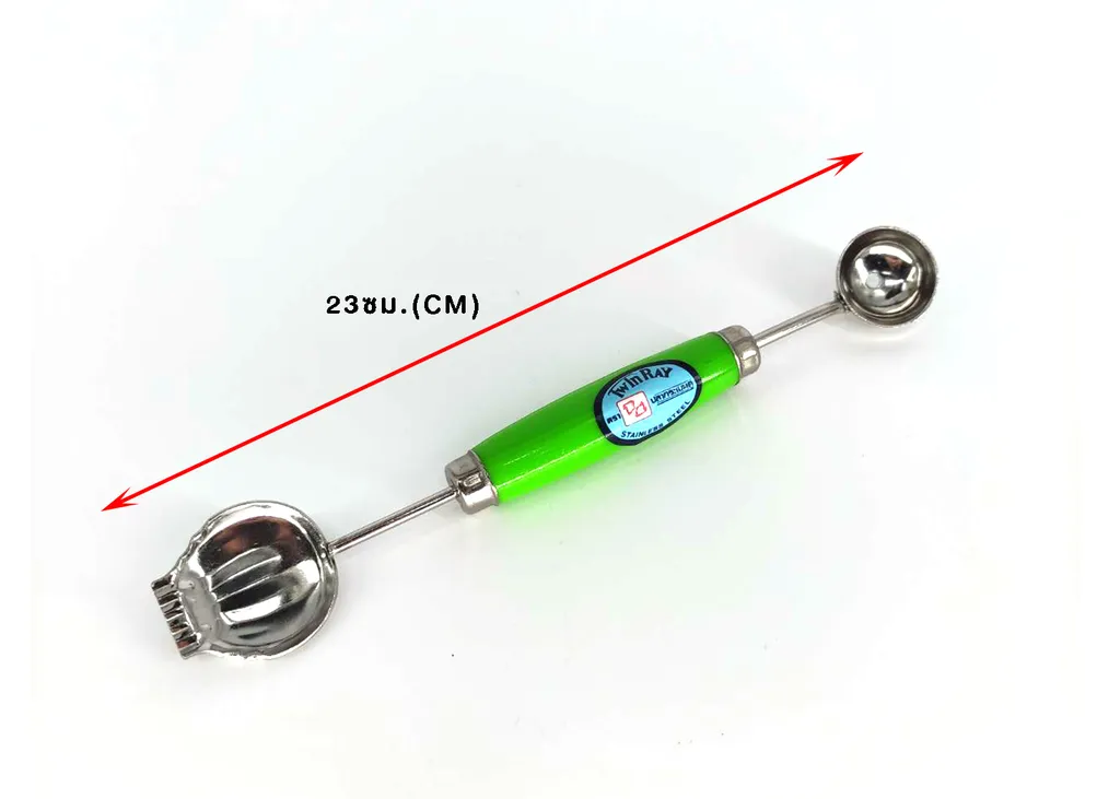 ขูดเนย+ตักแตงโมด้ามสี 205 (ปลาคู่)