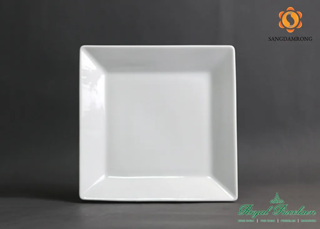 #P4155 w/w จานสี่เหลี่ยม 21.6cm. (1*12*24)
