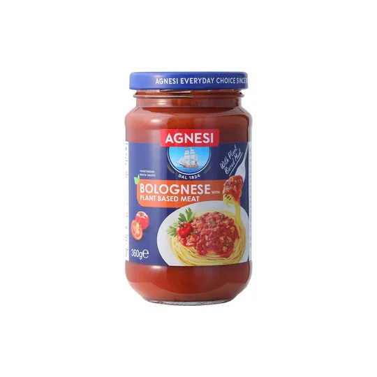 พิเศษ/แอคเนซี ซอสพาสต้า โบโลเนส + เนื้อจากพืช 360 ก.