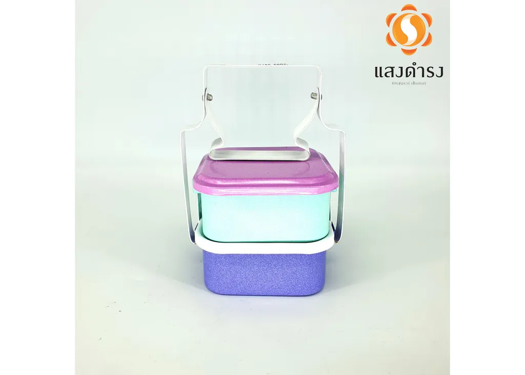 11/2 ปิ่นโตทรงสี่เหลี่ยมเคลือบแฟนซี (ลังละ 10 เถา)