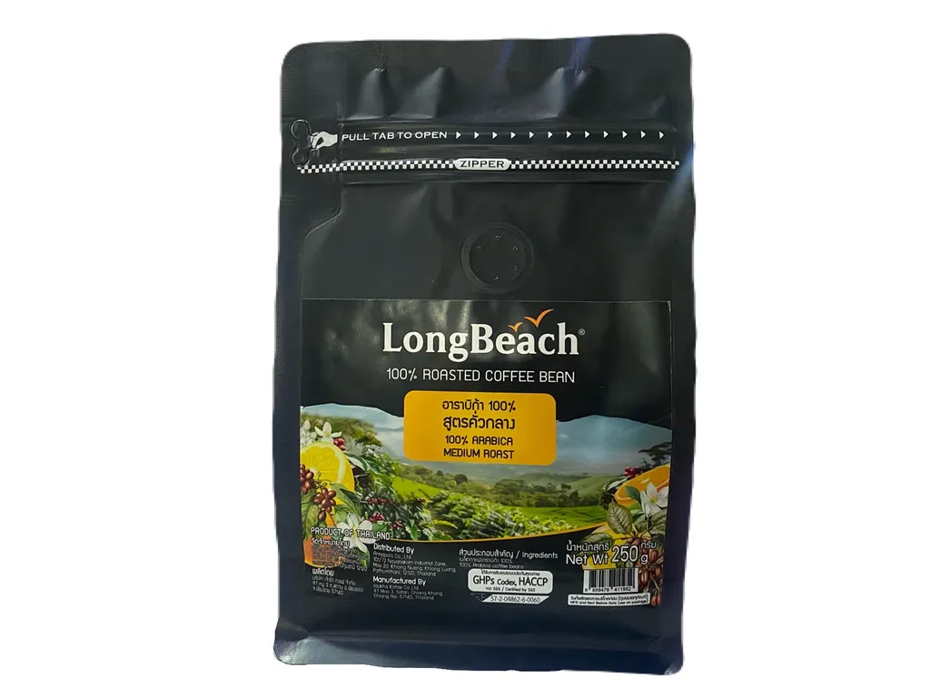 ลองบีชกาแฟอาราบิก้า 100% สูตรคั่วกลาง 250ก.