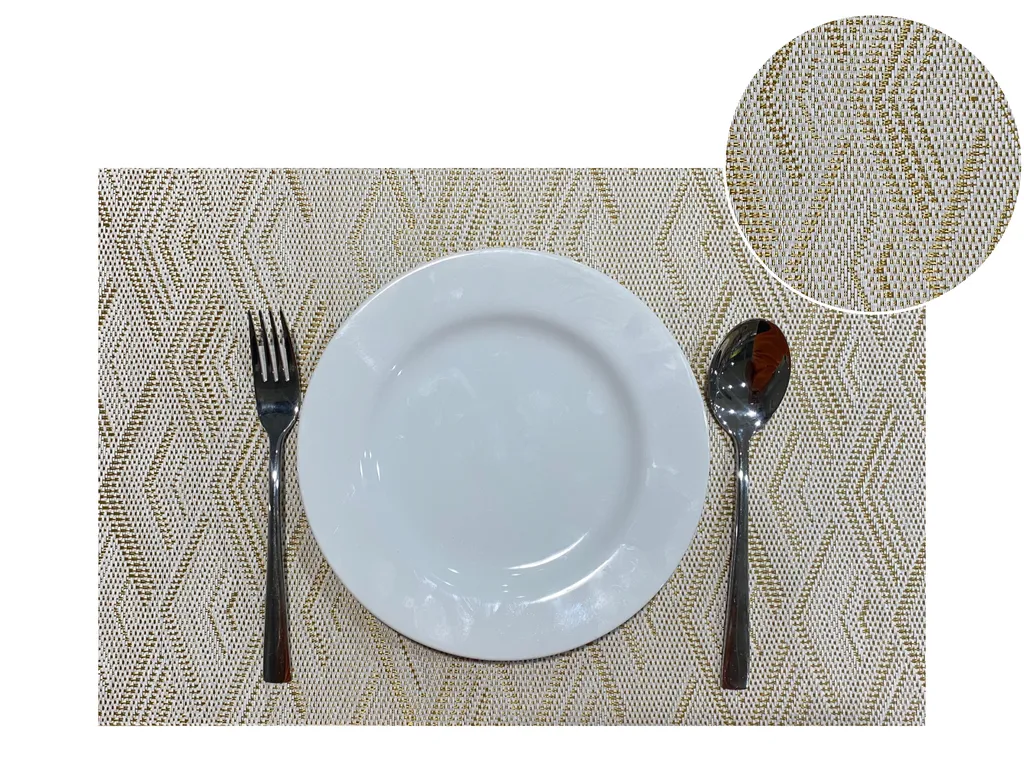 PM0468TH เสื่อรองจาน เหลี่ยม ทอง(30*45ซม.)