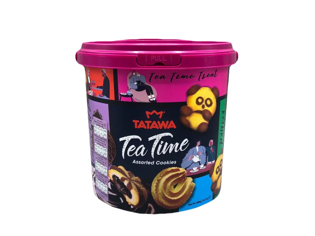 ทาทาวา ทีไทม์ คุกกี้ถัง (ม่วง) 400ก. F-TW-TT400