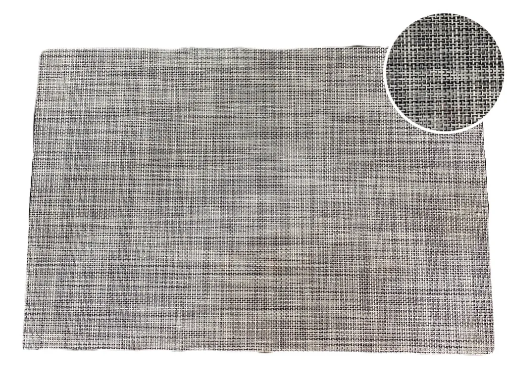 PM220133 เสื่อรองจาน2x2ลายผ้าดำ เส้นคู่ (30*45ซม.) NX-2201