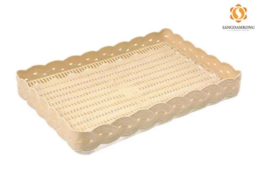 RW0488/1 ตะแกรงเหลี่ยมลายหวาย (25.5x37.5x5cm.) 1*24