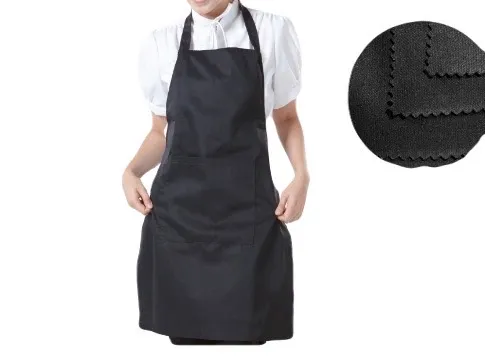 ผ้ากันเปื้อนเต็มตัวแต่งแถบดำล้วน (03-APNR)(21*29.5")