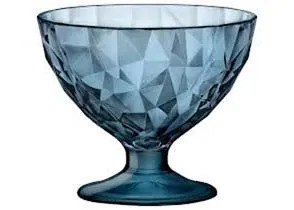 (D) ไดมอนด์แก้วไอศกรีมมีขา220ซีซี โอเชี่ยนบลู (1X12)