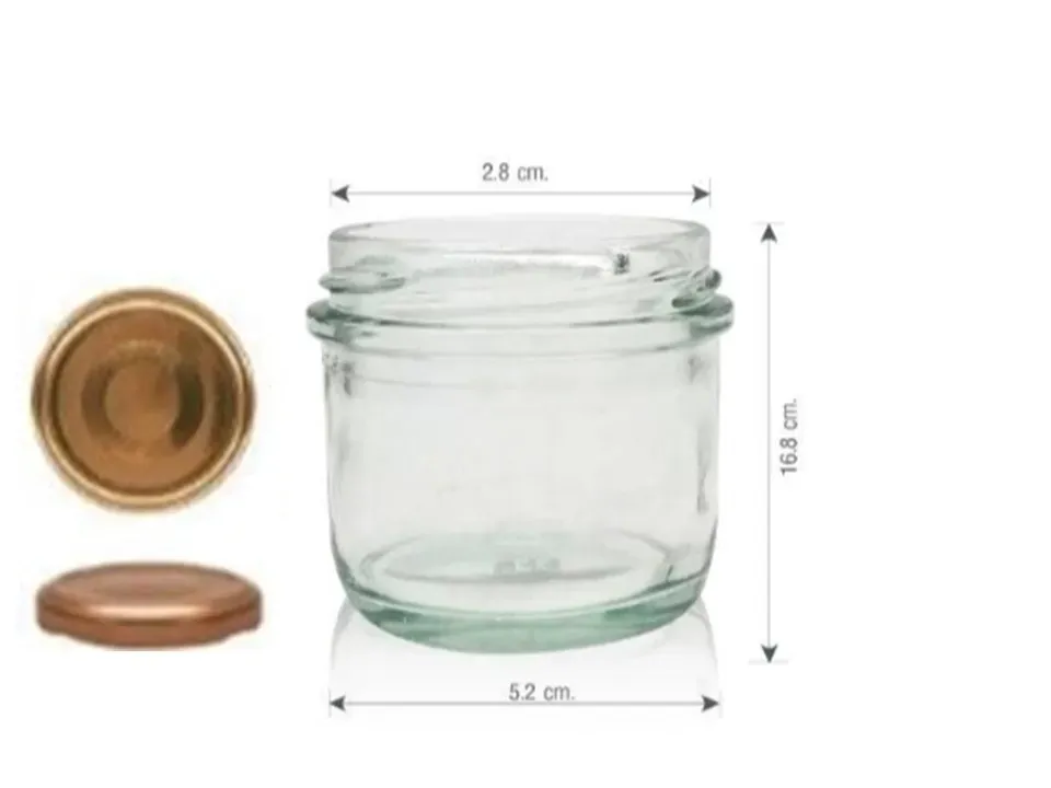 กระปุกกลม120มล + ฝาทองแดง 68มม. (1*105)