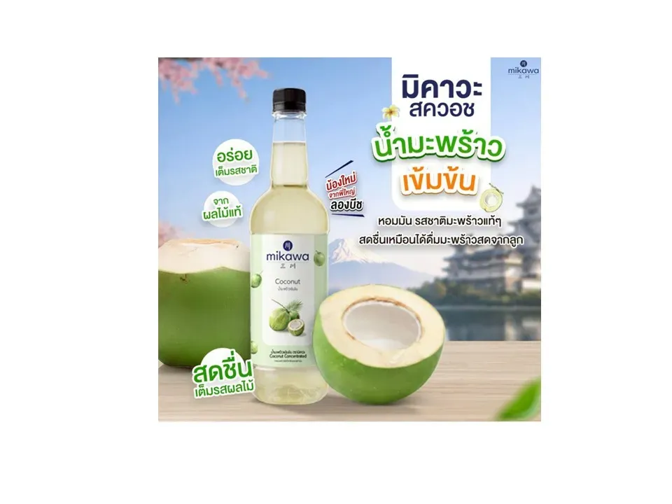 มิคาวะ น้ำมะพร้าวเข้มข้น 740 มล. 1*12