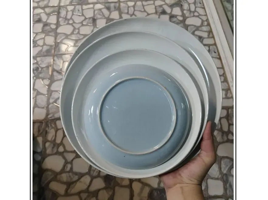 (S) Stoneware จาน 9" (สีฟ้า) #S6907