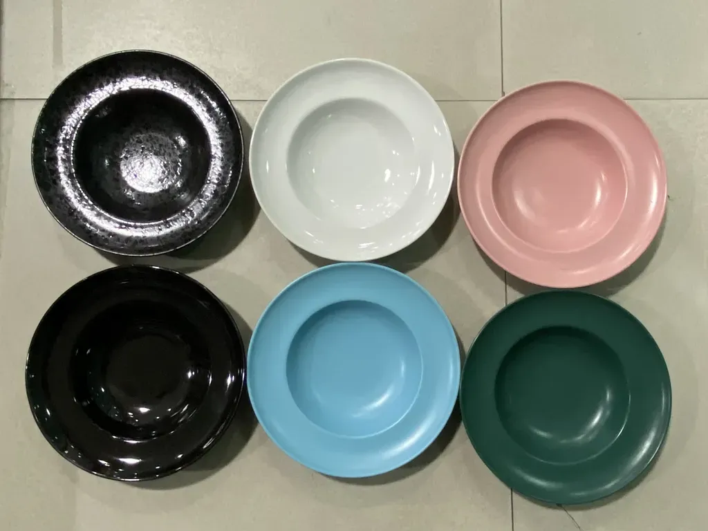 (S)ชามซุปมีปีก9นิ้ว หลุมใน 5-5.5" คละสี #S6909