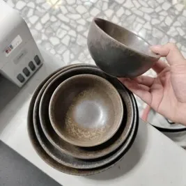 (S) ถ้วยกลม 6 นิ้ว สีสนิมเหล็ก #S6902