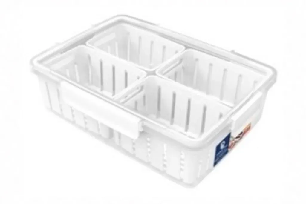 DL กล่องอาหาร 9715 สีขาว 3000ml. (21.6x30.1x8.5 ซม.) 1*12
