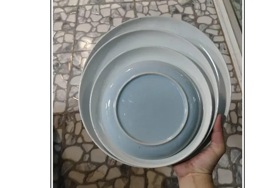 (S) Stoneware จาน 10.5" (สีฟ้า) #S6907