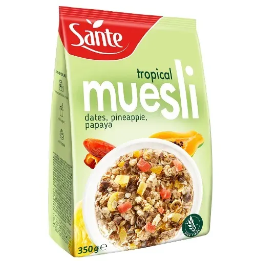 มูสลี่อาหารเช้าผสมผลไม้เขตร้อน 16.8%350g. 1*14 F-ST-STM01021