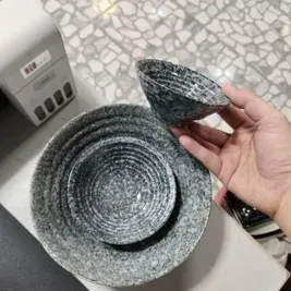 (S) ถ้วยราเมง 8 นิ้ว สีหินอ่อน #S6902